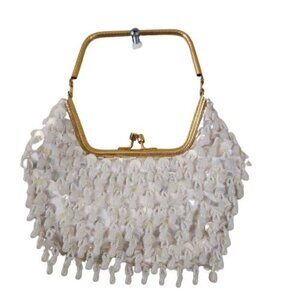 Vintage Safco Bag Satin Beaded Chandelier Purse